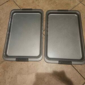 Set of 2 Analon Cookie Sheets 19" x 12"